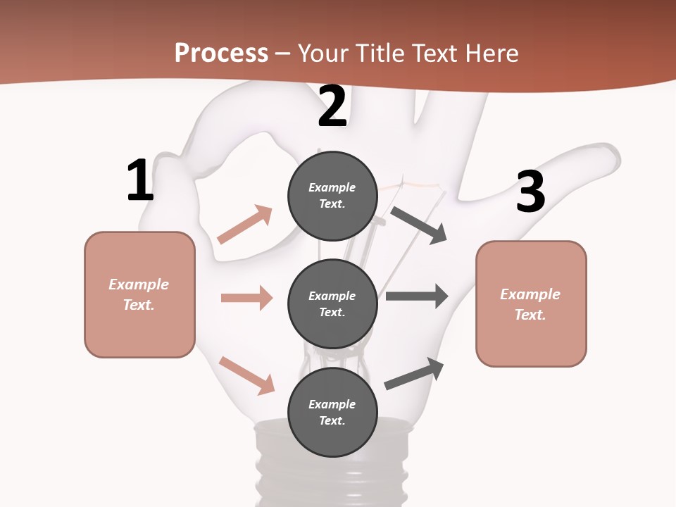 Ok Hand Lamp Bulb PowerPoint Template