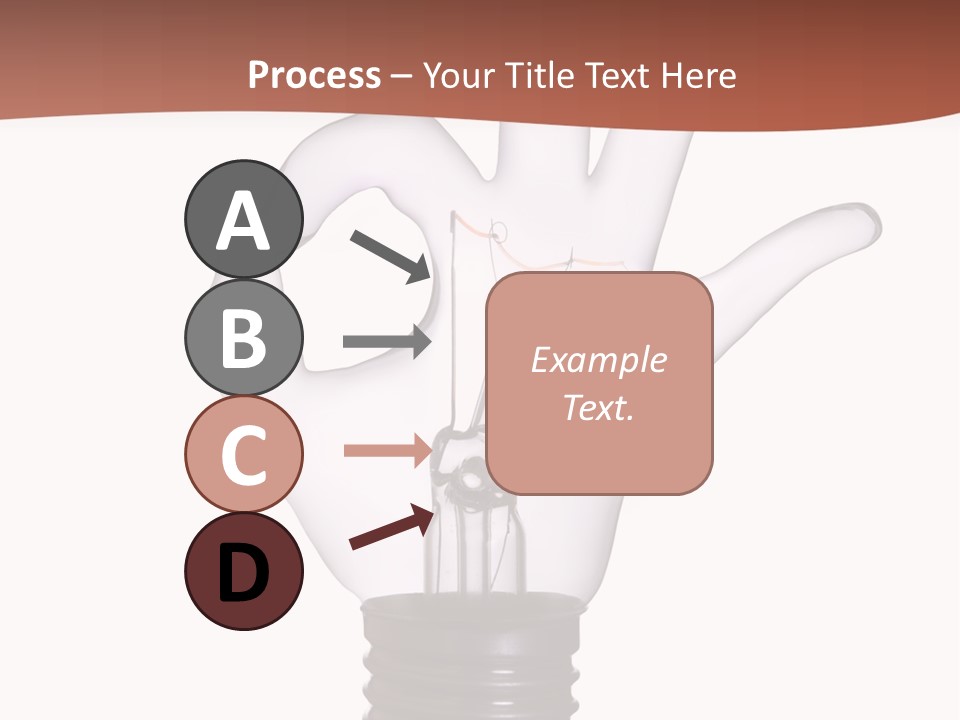 Ok Hand Lamp Bulb PowerPoint Template