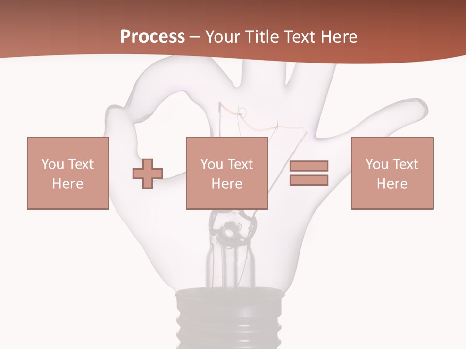 Ok Hand Lamp Bulb PowerPoint Template