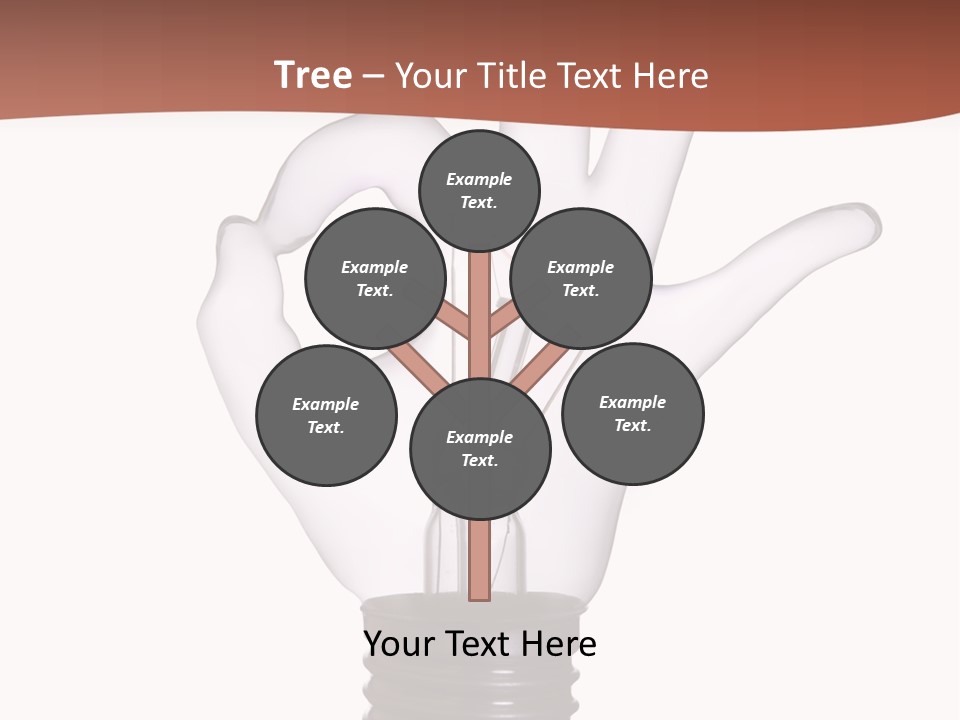 Ok Hand Lamp Bulb PowerPoint Template