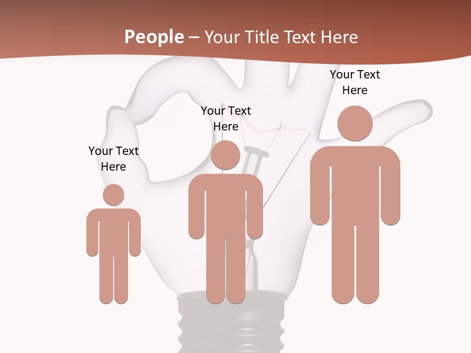Ok Hand Lamp Bulb PowerPoint Template