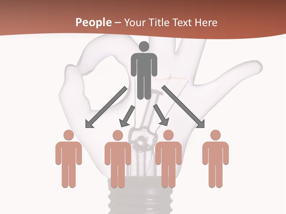 Ok Hand Lamp Bulb PowerPoint Template