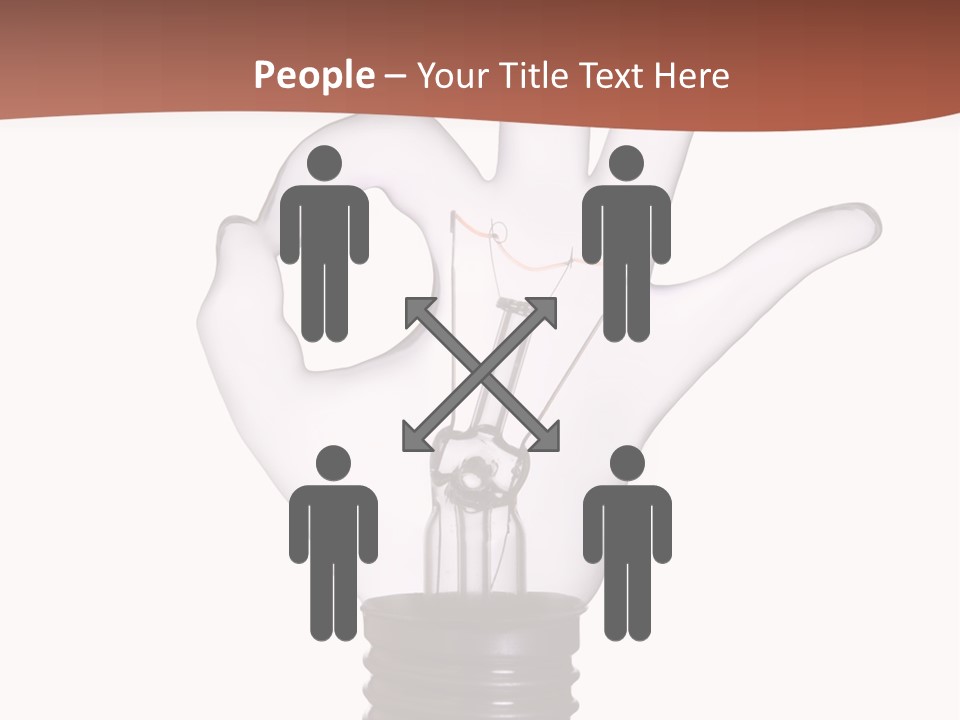 Ok Hand Lamp Bulb PowerPoint Template