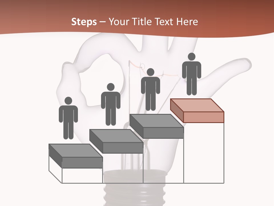 Ok Hand Lamp Bulb PowerPoint Template