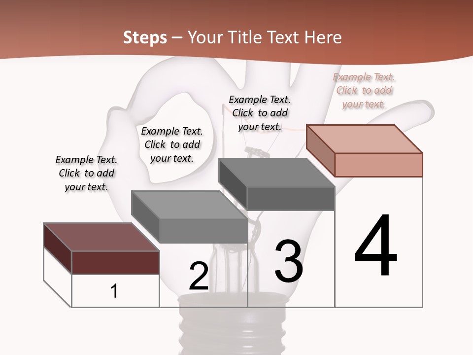 Ok Hand Lamp Bulb PowerPoint Template