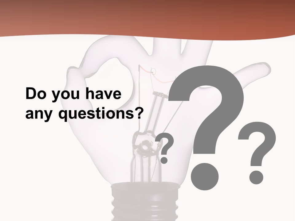 Ok Hand Lamp Bulb PowerPoint Template