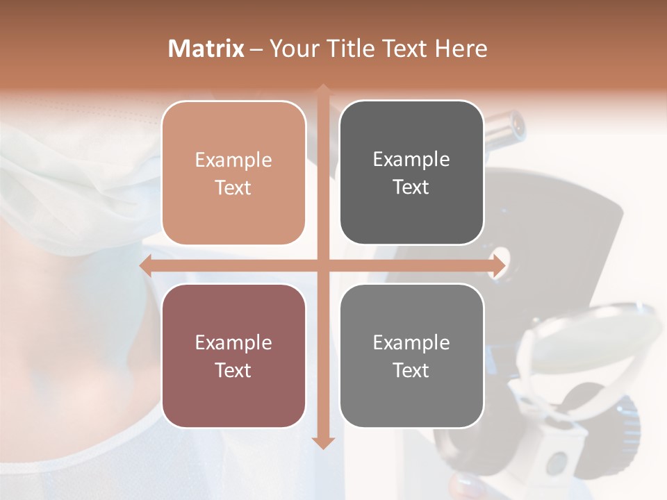 Portrait Of Medical Student Looking Through Microscope In Laboratory PowerPoint Template