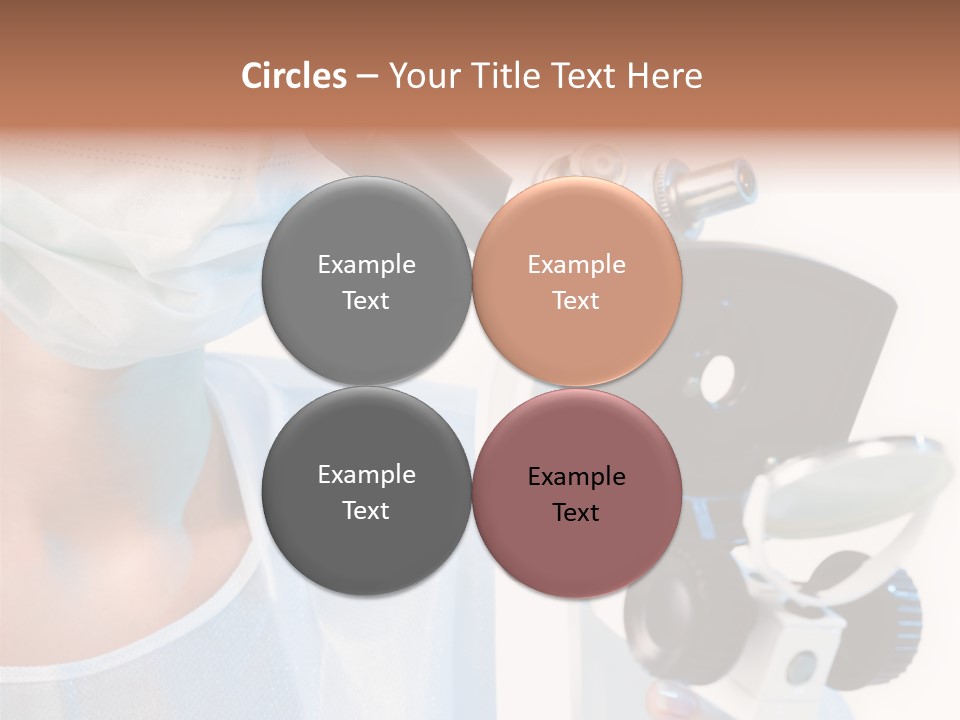 Portrait Of Medical Student Looking Through Microscope In Laboratory PowerPoint Template