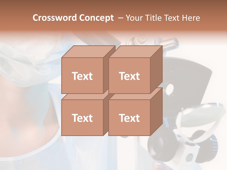 Portrait Of Medical Student Looking Through Microscope In Laboratory PowerPoint Template