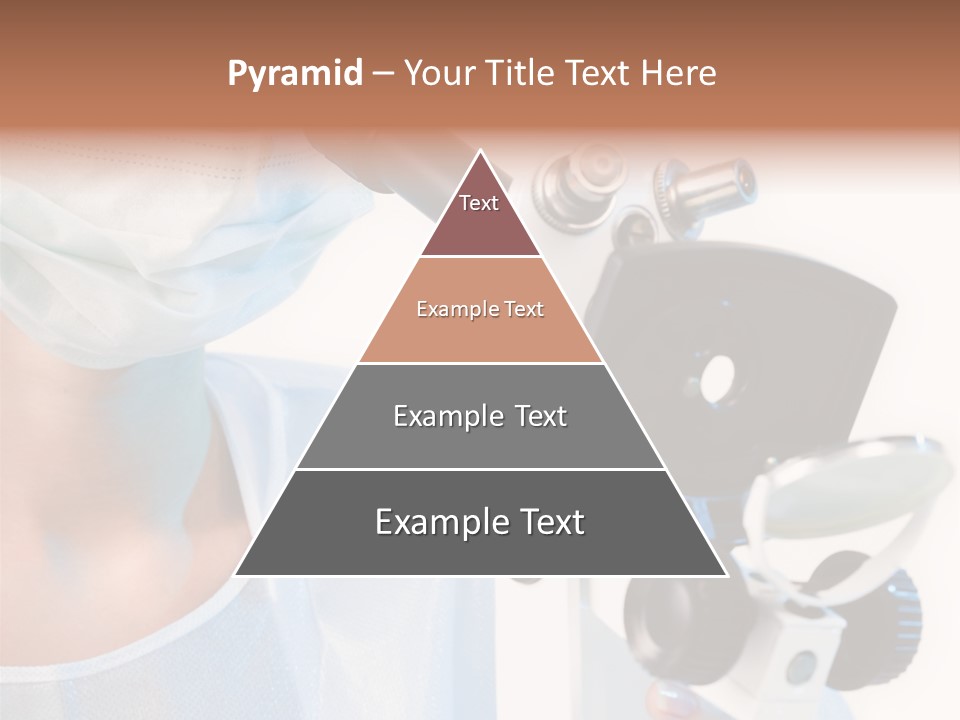 Portrait Of Medical Student Looking Through Microscope In Laboratory PowerPoint Template