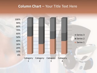 Portrait Of Medical Student Looking Through Microscope In Laboratory PowerPoint Template