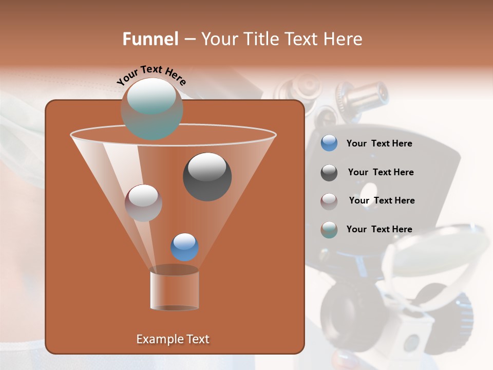 Portrait Of Medical Student Looking Through Microscope In Laboratory PowerPoint Template