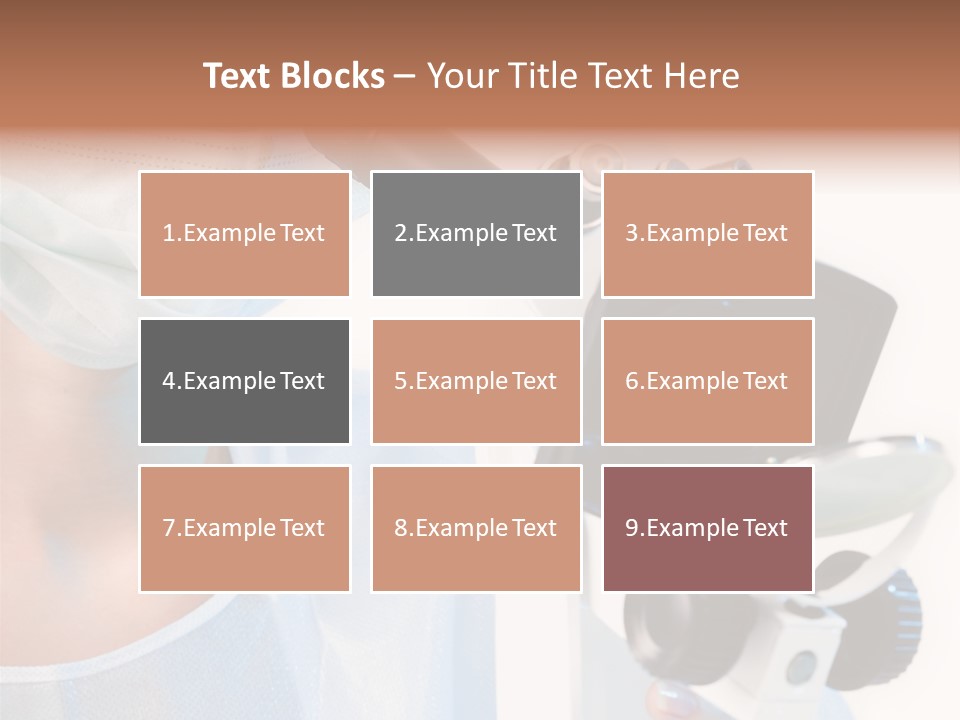 Portrait Of Medical Student Looking Through Microscope In Laboratory PowerPoint Template