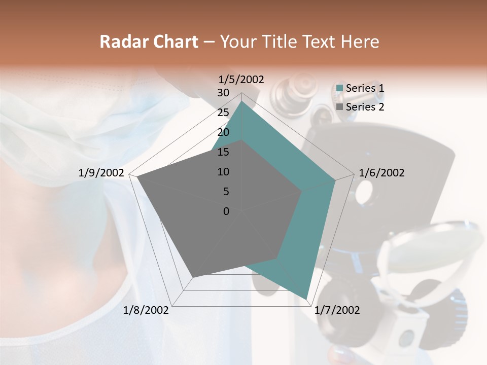 Portrait Of Medical Student Looking Through Microscope In Laboratory PowerPoint Template