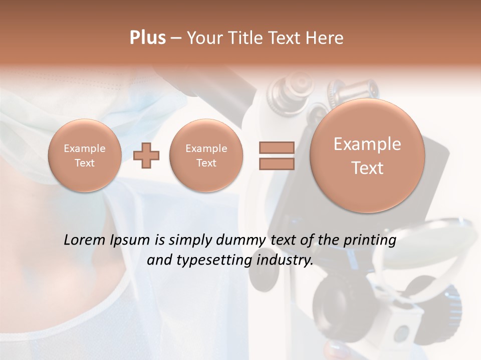 Portrait Of Medical Student Looking Through Microscope In Laboratory PowerPoint Template