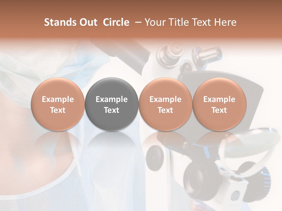 Portrait Of Medical Student Looking Through Microscope In Laboratory PowerPoint Template