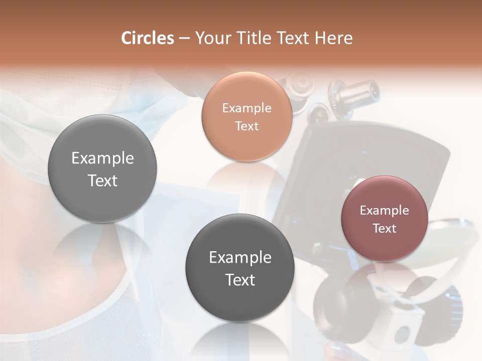 Portrait Of Medical Student Looking Through Microscope In Laboratory PowerPoint Template