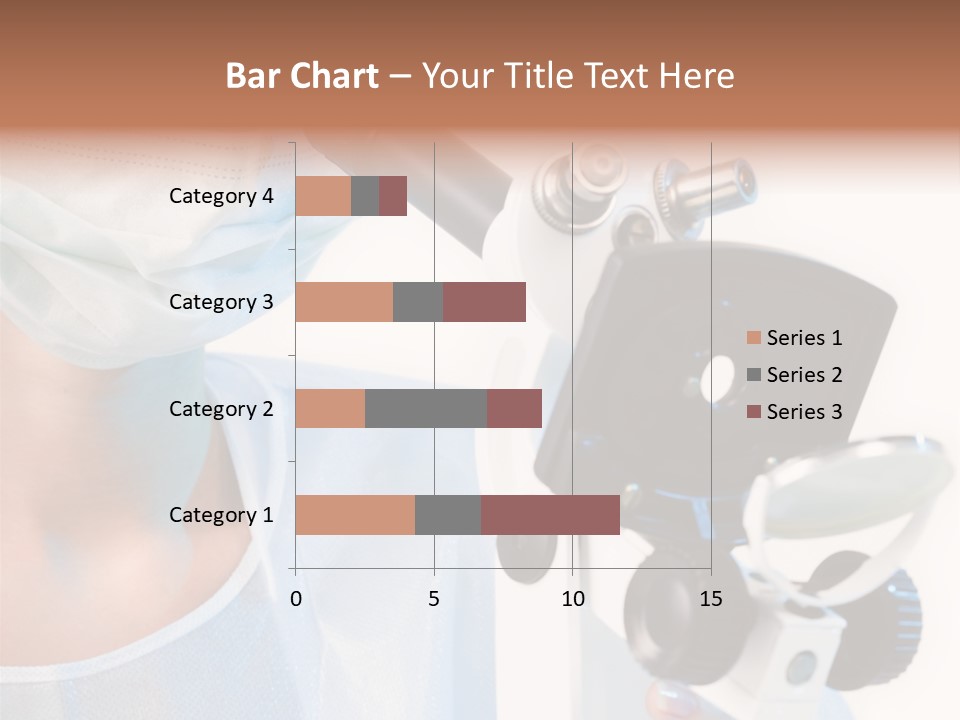 Portrait Of Medical Student Looking Through Microscope In Laboratory PowerPoint Template