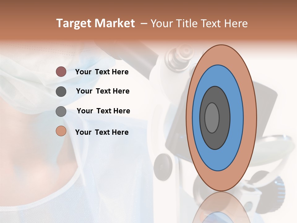 Portrait Of Medical Student Looking Through Microscope In Laboratory PowerPoint Template