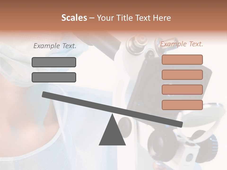 Portrait Of Medical Student Looking Through Microscope In Laboratory PowerPoint Template