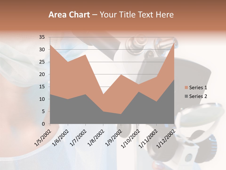 Portrait Of Medical Student Looking Through Microscope In Laboratory PowerPoint Template