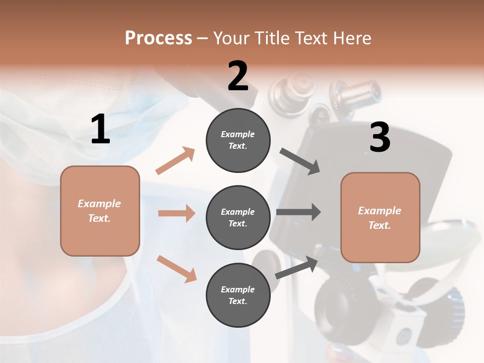 Portrait Of Medical Student Looking Through Microscope In Laboratory PowerPoint Template