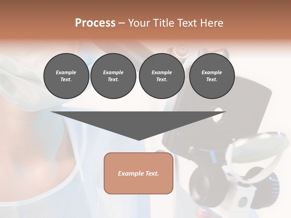 Portrait Of Medical Student Looking Through Microscope In Laboratory PowerPoint Template