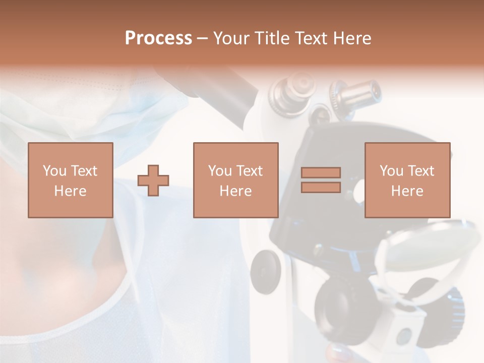 Portrait Of Medical Student Looking Through Microscope In Laboratory PowerPoint Template