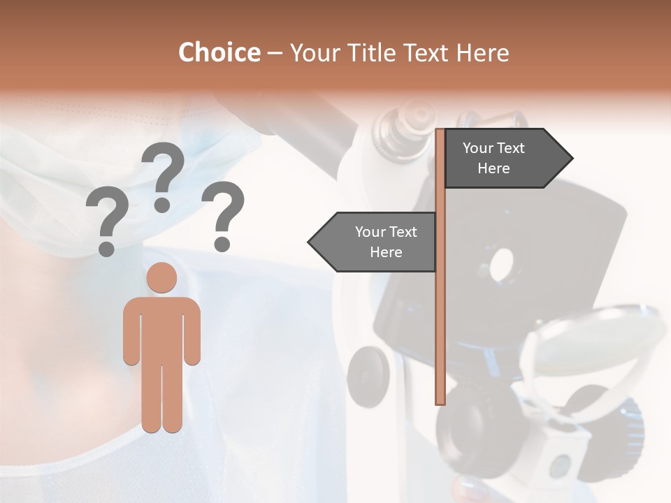 Portrait Of Medical Student Looking Through Microscope In Laboratory PowerPoint Template