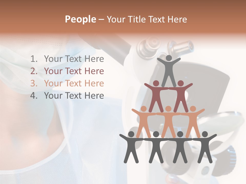 Portrait Of Medical Student Looking Through Microscope In Laboratory PowerPoint Template