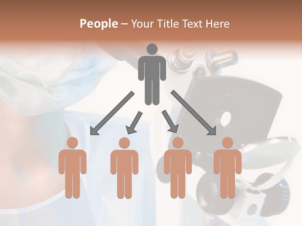Portrait Of Medical Student Looking Through Microscope In Laboratory PowerPoint Template