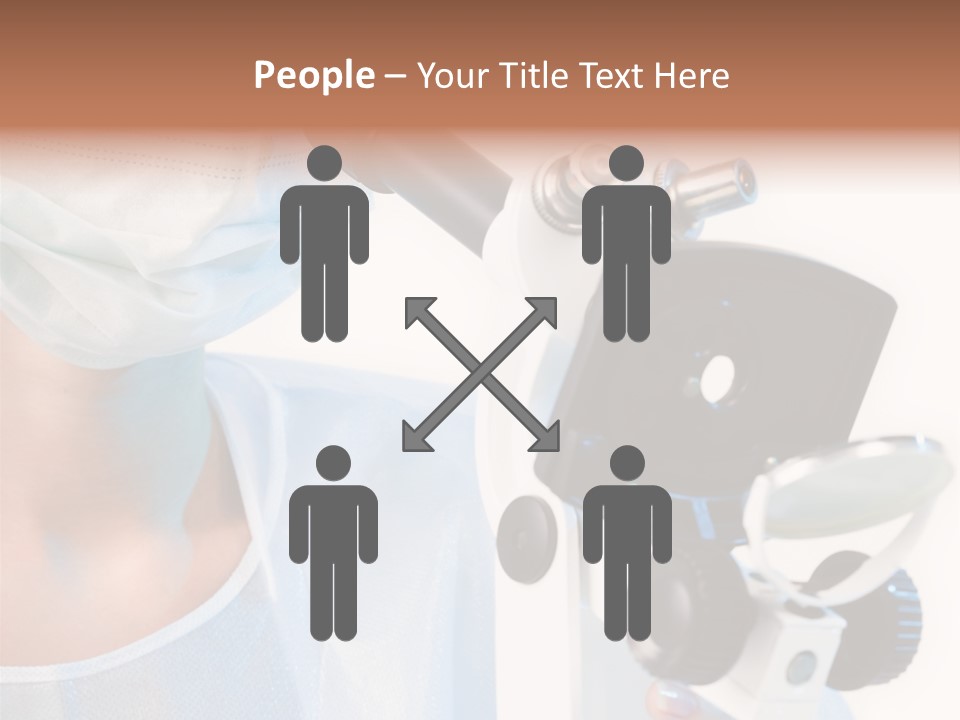 Portrait Of Medical Student Looking Through Microscope In Laboratory PowerPoint Template