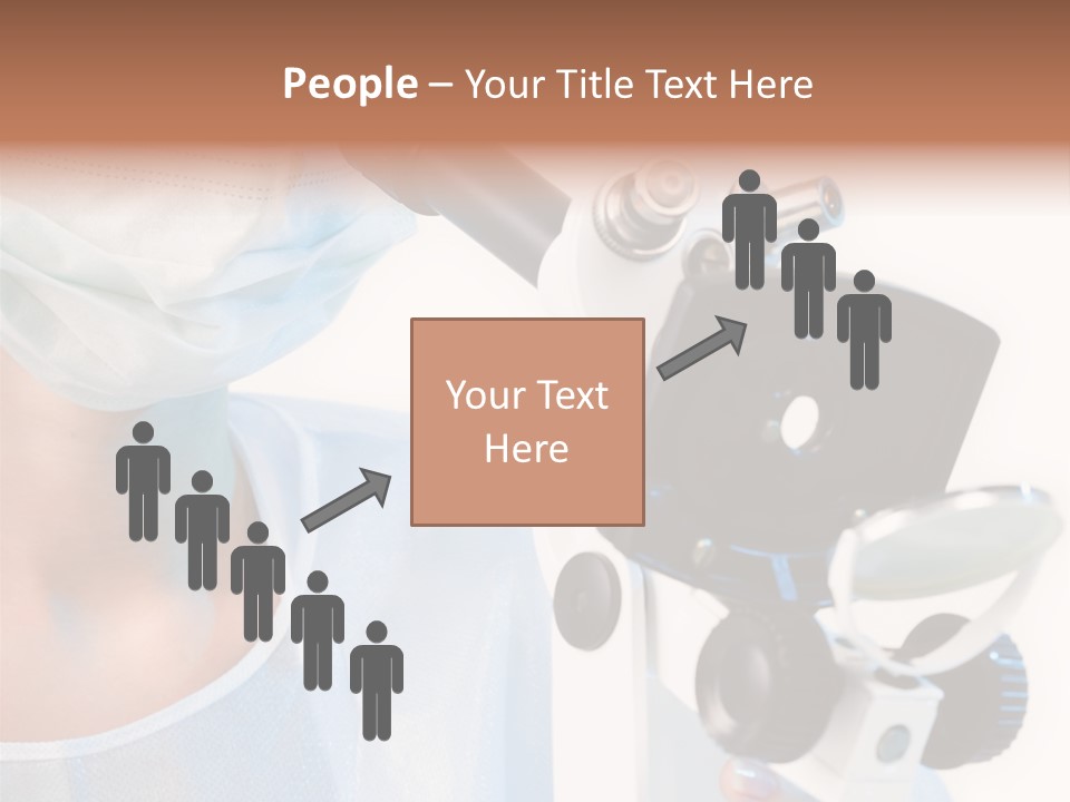 Portrait Of Medical Student Looking Through Microscope In Laboratory PowerPoint Template