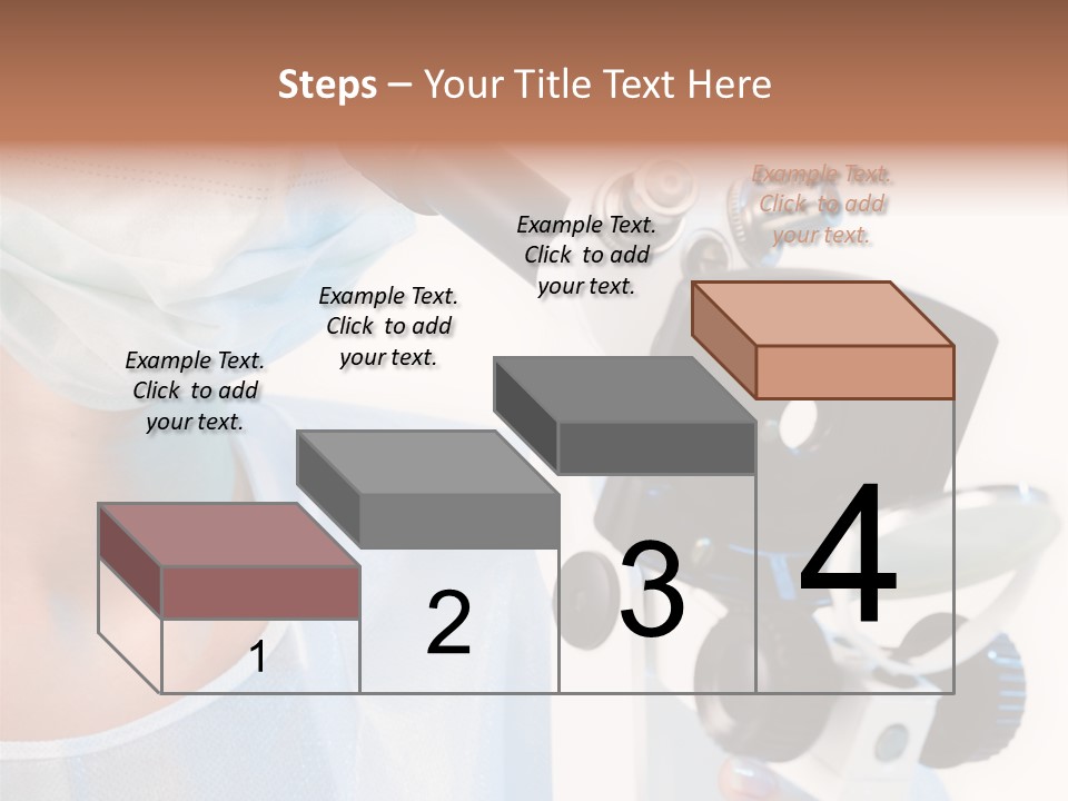 Portrait Of Medical Student Looking Through Microscope In Laboratory PowerPoint Template