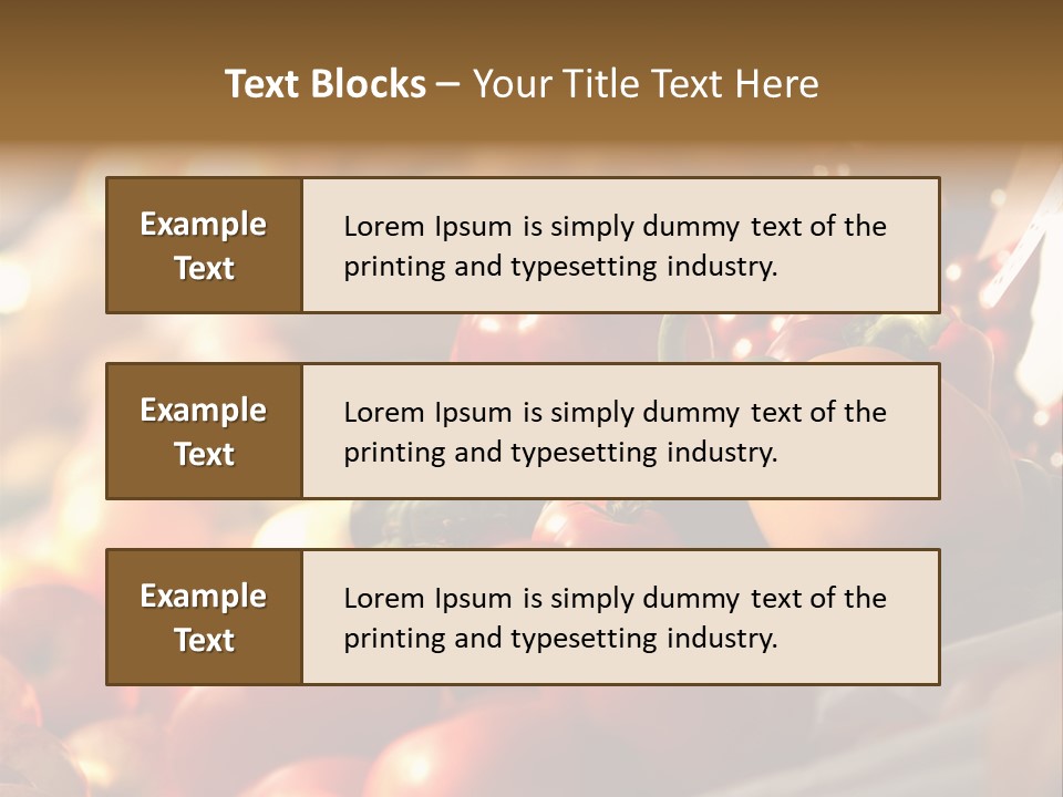 A Picture Of Fresh Tomatoes, Bell Peppers And Other Vegetables. Look For More In My Portfolio PowerPoint Template