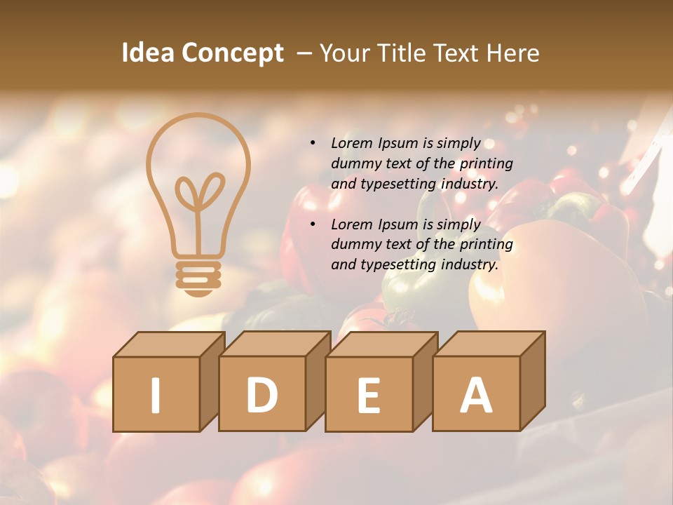 A Picture Of Fresh Tomatoes, Bell Peppers And Other Vegetables. Look For More In My Portfolio PowerPoint Template