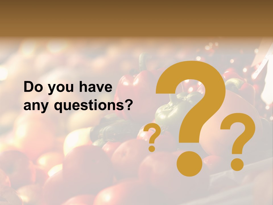 A Picture Of Fresh Tomatoes, Bell Peppers And Other Vegetables. Look For More In My Portfolio PowerPoint Template