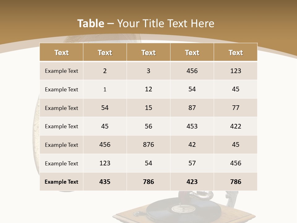 Old Gramophone Isolated On White PowerPoint Template