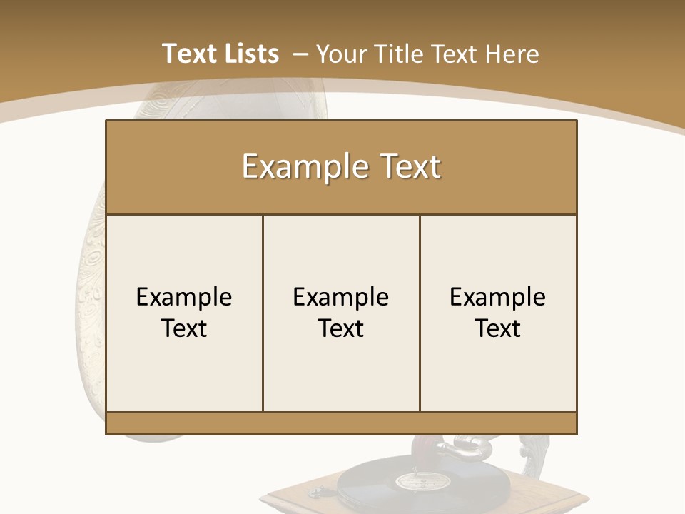 Old Gramophone Isolated On White PowerPoint Template