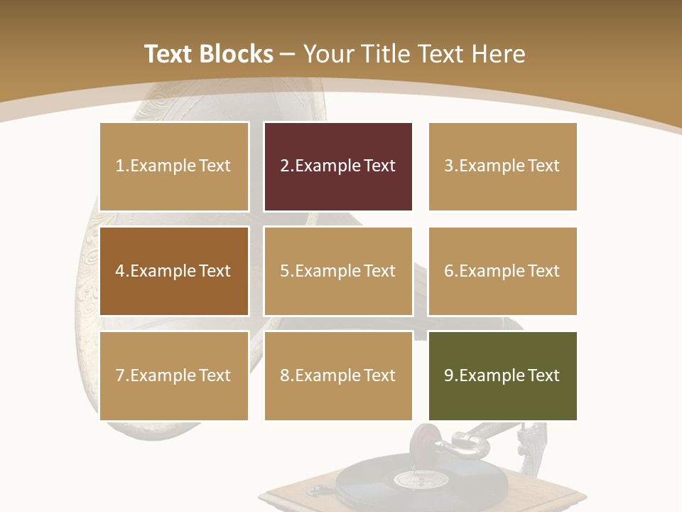 Old Gramophone Isolated On White PowerPoint Template