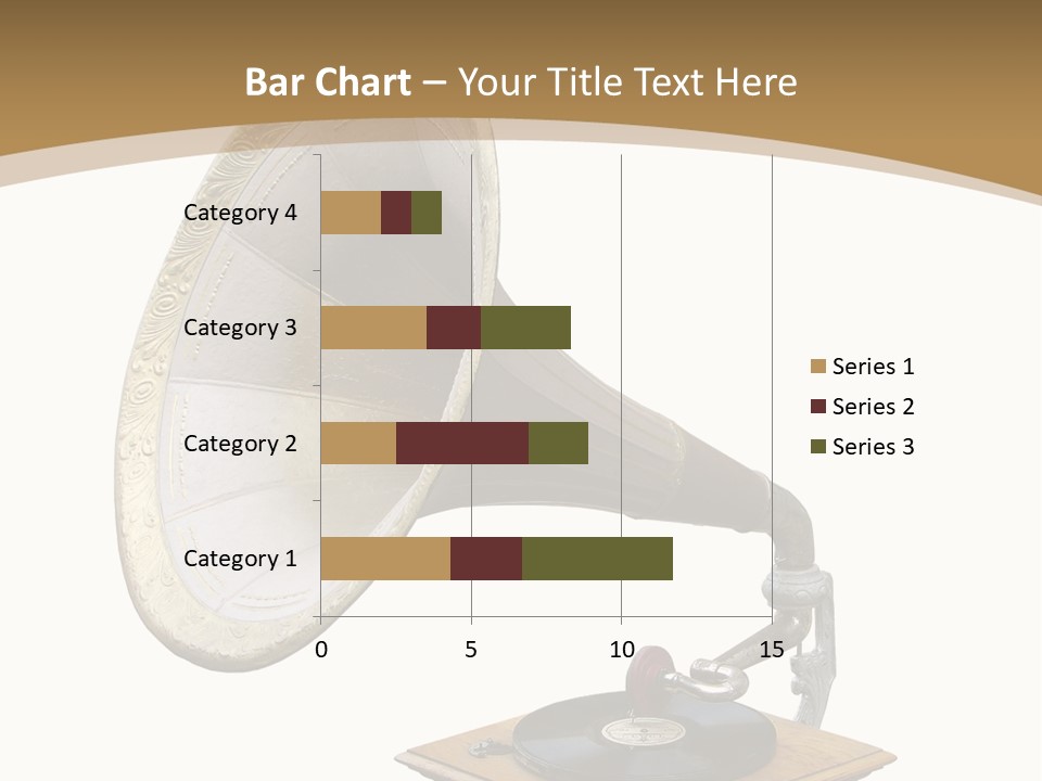 Old Gramophone Isolated On White PowerPoint Template