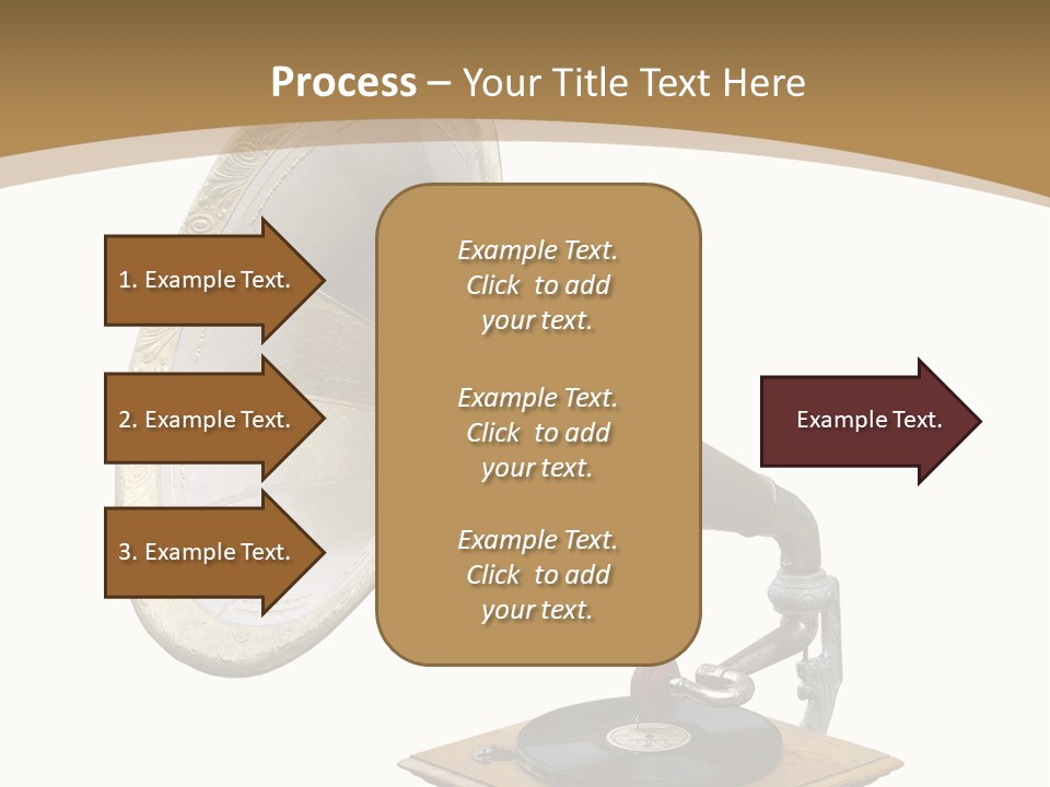 Old Gramophone Isolated On White PowerPoint Template