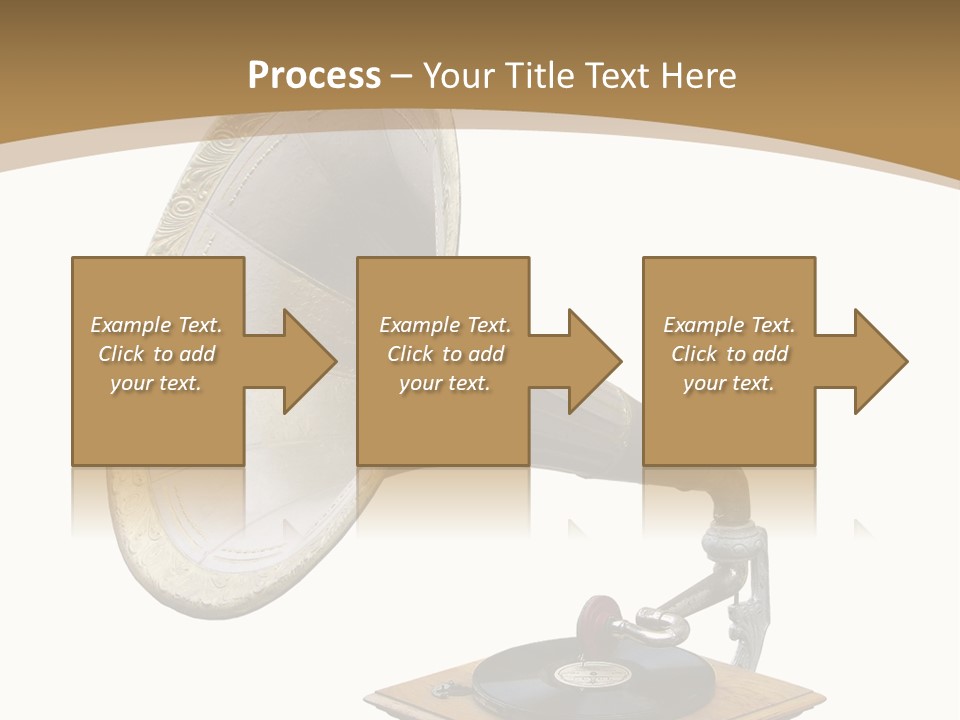 Old Gramophone Isolated On White PowerPoint Template