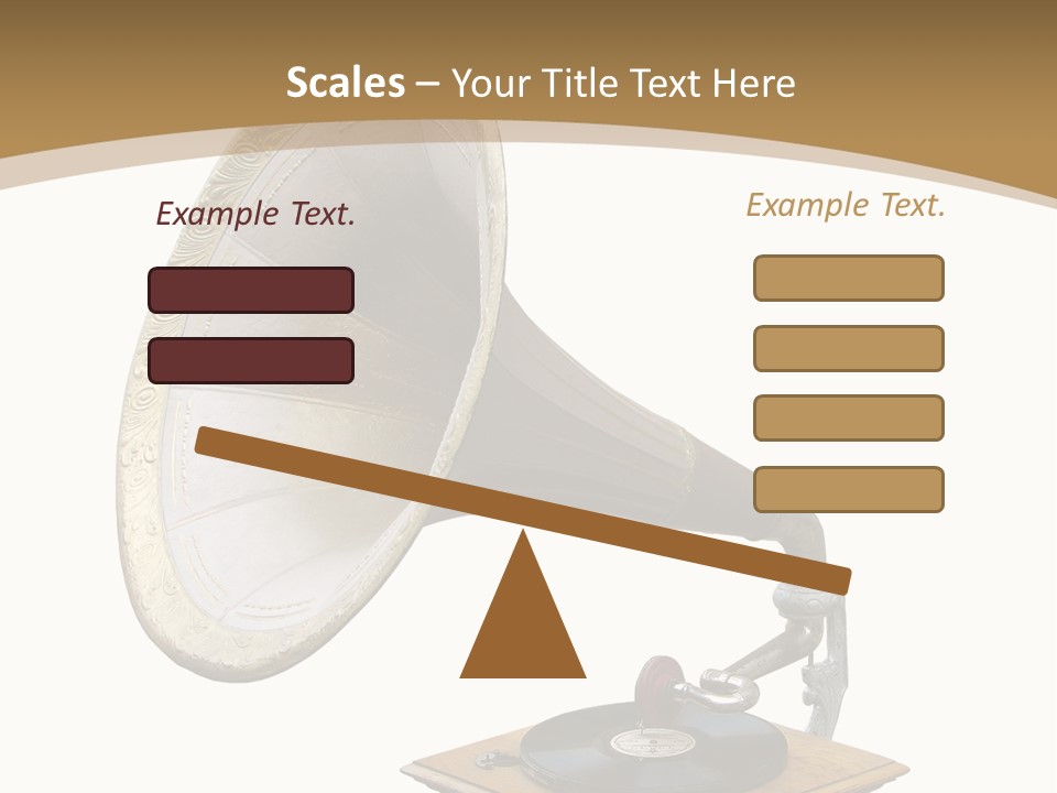 Old Gramophone Isolated On White PowerPoint Template