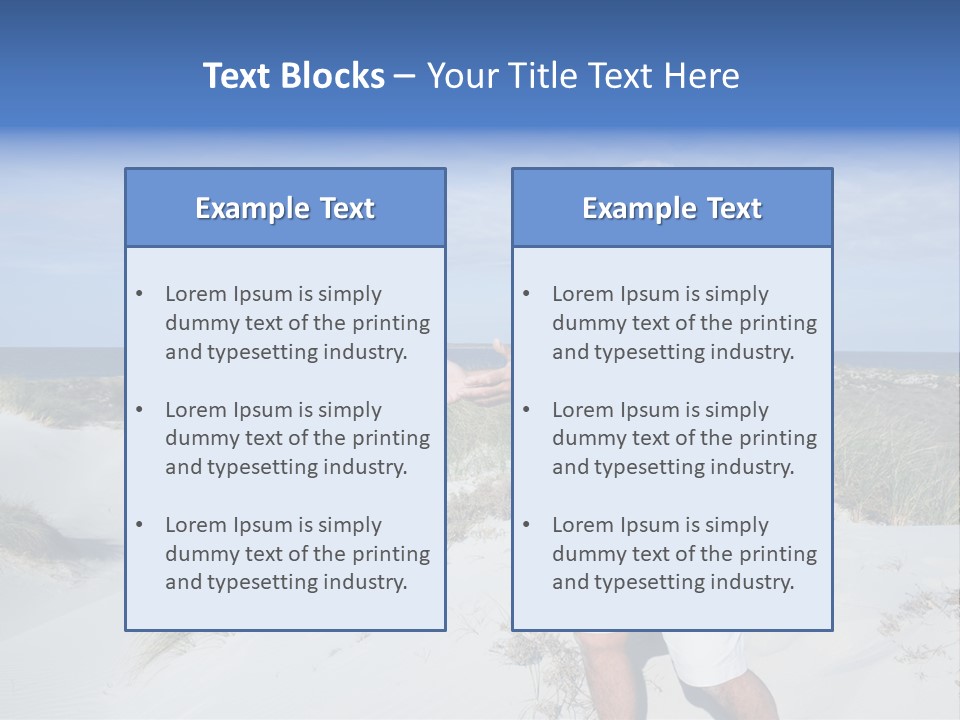 The Man Doing Tai Chi By The Unspoilt Beach. PowerPoint Template