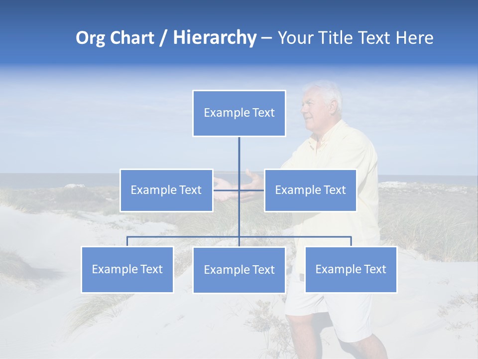 The Man Doing Tai Chi By The Unspoilt Beach. PowerPoint Template