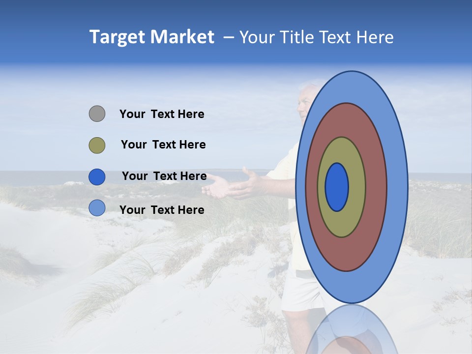 The Man Doing Tai Chi By The Unspoilt Beach. PowerPoint Template