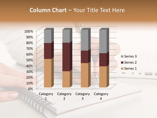 Close-Up Of Human Hand Before Writing Down Business Plan On Page Of Notepad PowerPoint Template