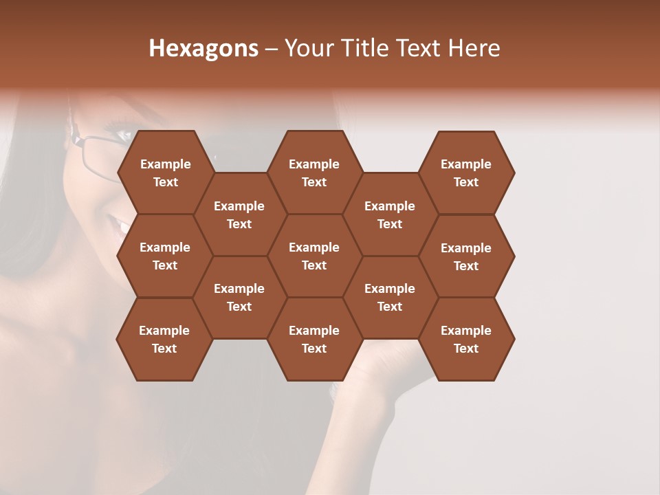 Beautiful African-American Woman With Glasses Smiling. PowerPoint Template