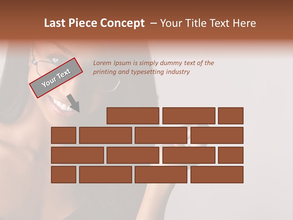 Beautiful African-American Woman With Glasses Smiling. PowerPoint Template